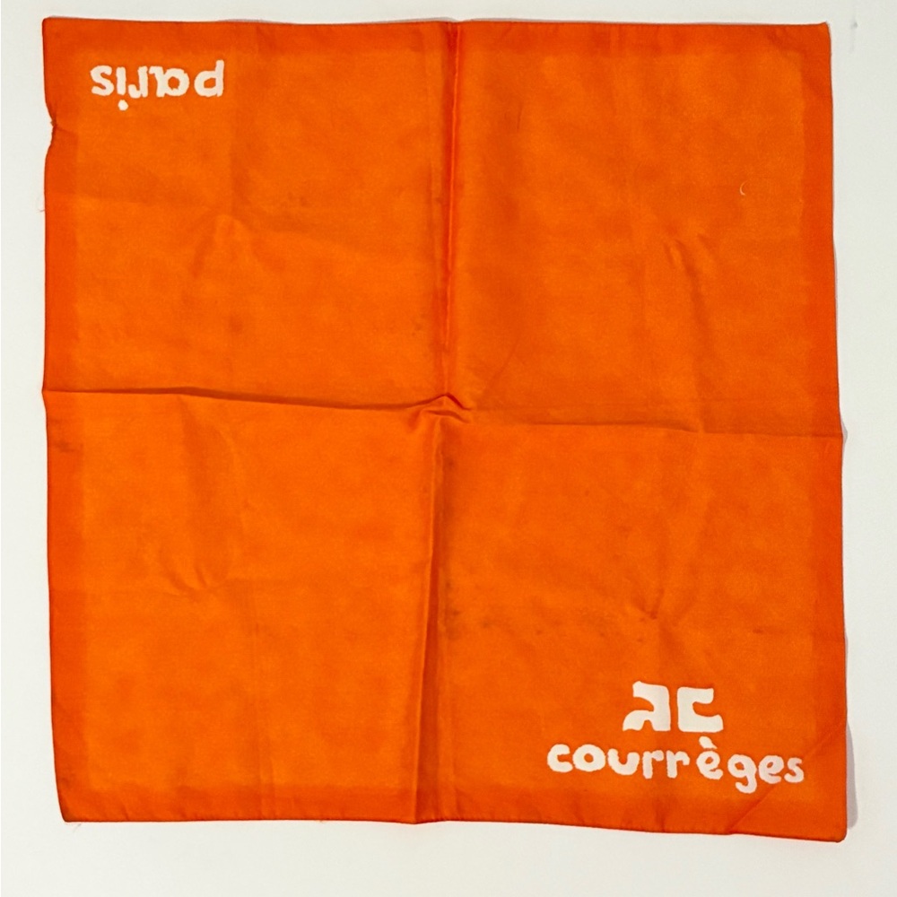 Courrèges Orange Cotton Scarf